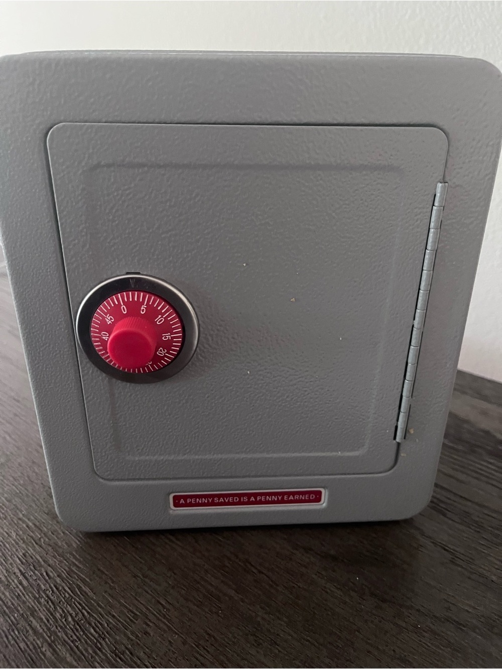 Schylling Gray Toy Safe with Red Dial alarm bank safety piggy bank - Picture 4 of 5